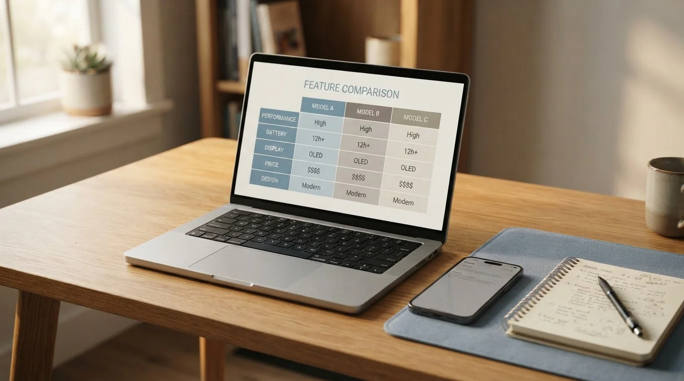 Laptop mit mehreren Casino-Webseiten und Lizenz-Logos auf einem modernen Schreibtisch