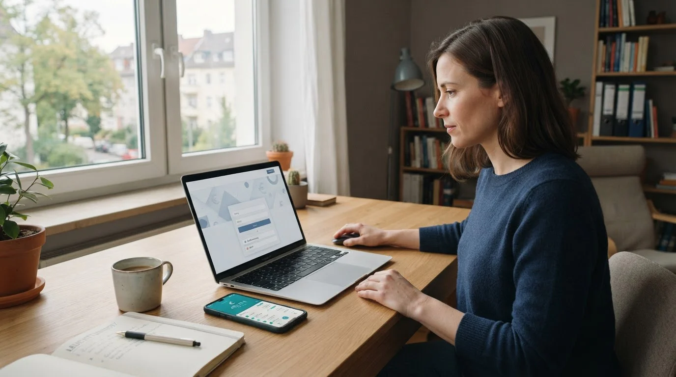 Revolut-Konto und deutscher Casino-Zahlungsweg auf einem Laptop