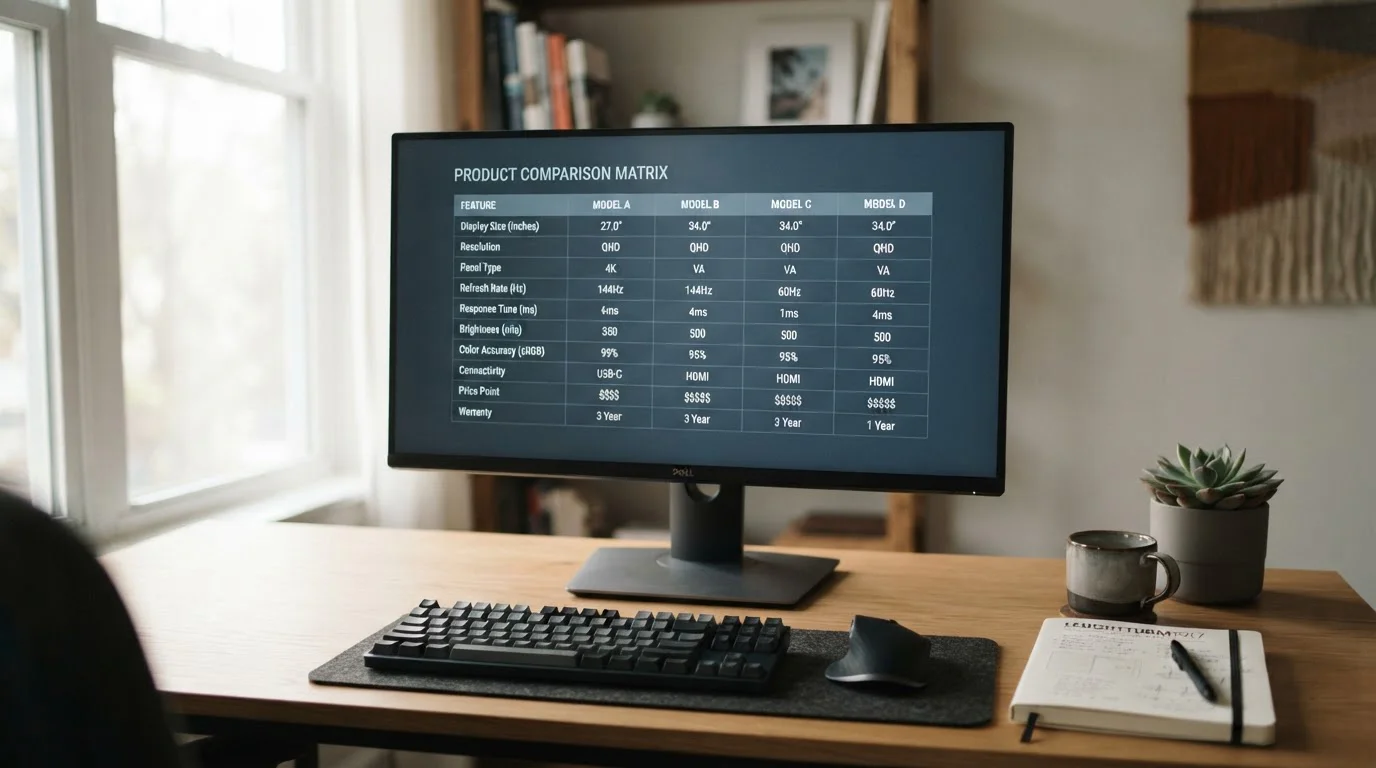Übersicht der zwölf Bitcoin-Casino-Anbieter als Vergleichstabelle auf einem Monitor