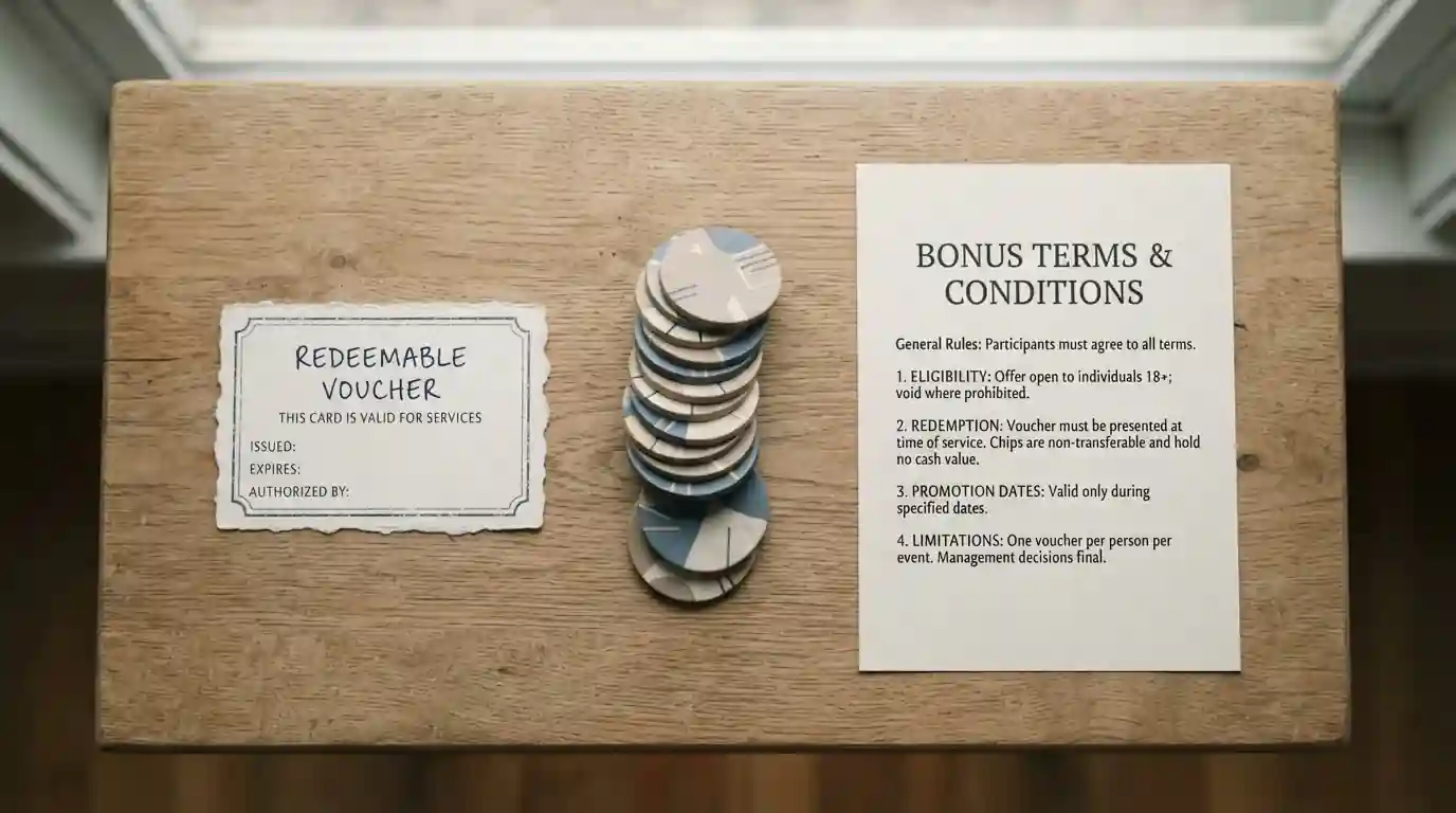 Drei Bonusformen im Vergleich: Gutschein, Token-Chips und Bonusbedingungen-Block