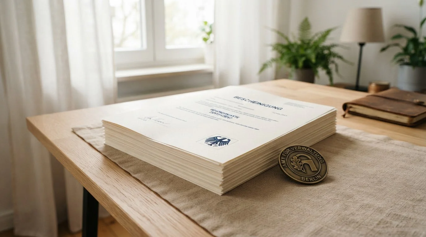 Deutsche Lizenzdokumente und ein GGL-Siegel auf einem Schreibtisch als Sinnbild für regulierte Anbieter