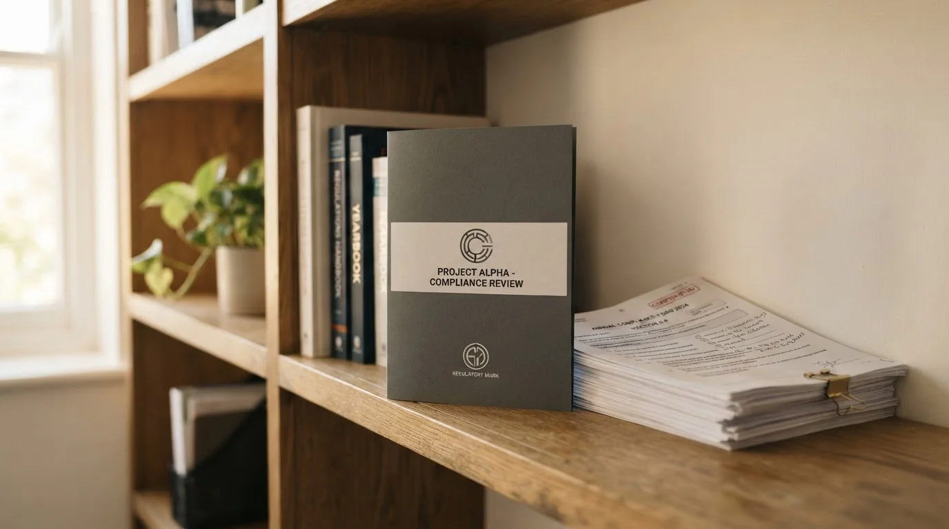 Bürokratische Aktenmappe und ein Stapel Formulare als Symbol für die GGL-Whitelist und ihre Auflagen