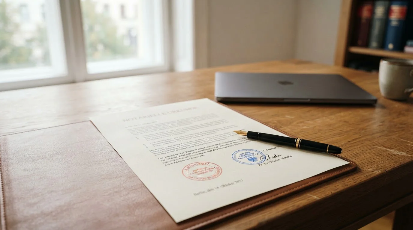 Deutsches Glücksspielrecht-Dokument mit GGL-Stempel auf Schreibtisch