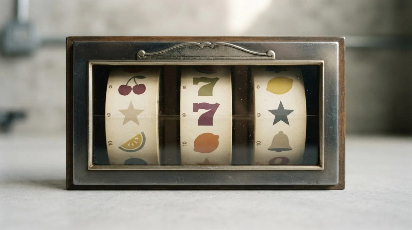 Übersicht von Spielautomaten-Walzen mit verschiedenen Symbolen