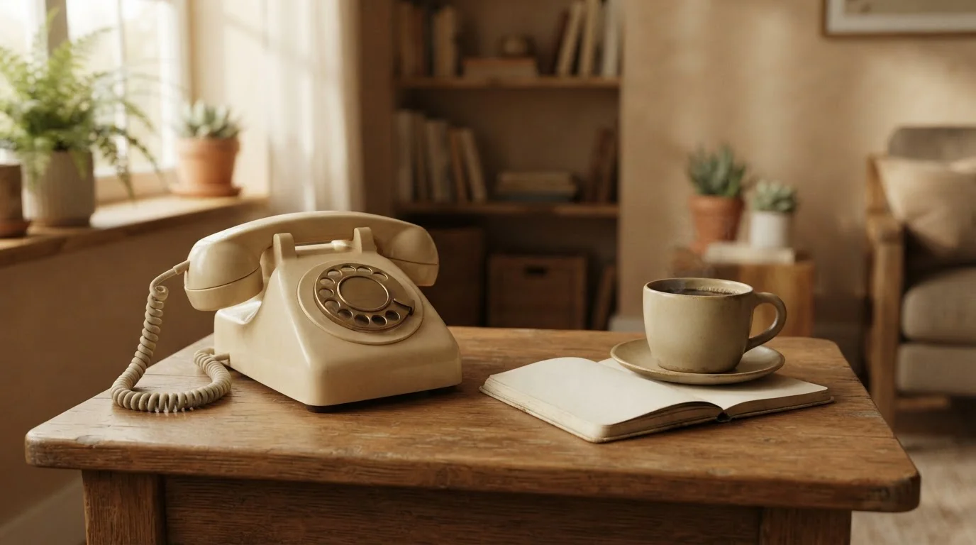 Telefon und Notizbuch als Symbol für Hilfsangebote