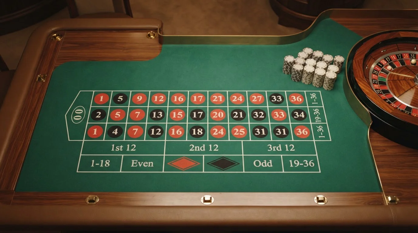 Live-Roulette-Tisch im Online-Casino mit niedrigen Cent-Einsätzen am unteren Limit-Regler
